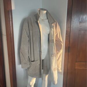 UNISEX Beige GENUINE LEATHER Jacket